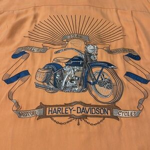 Harley-Davidson Tommy Bahama Men's Casual peach/coral Button-down shirt XXL